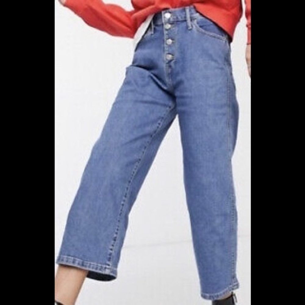 NWT Levi’s Mile High Cropped Wide Leg Button Fly